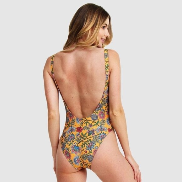 Mossman Australia One Piece Saffron Floral Print Swimsuit Belle - Picture 3 of 10